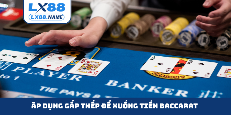 Áp dụng gấp thếp để xuống tiền Baccarat
