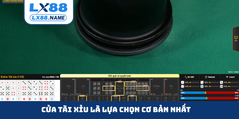 Cửa tài xỉu là lựa chọn cơ bản nhất