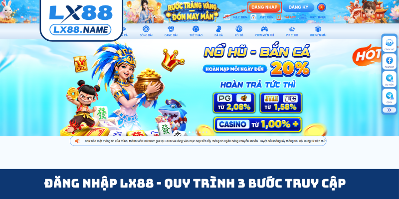 Đăng nhập LX88